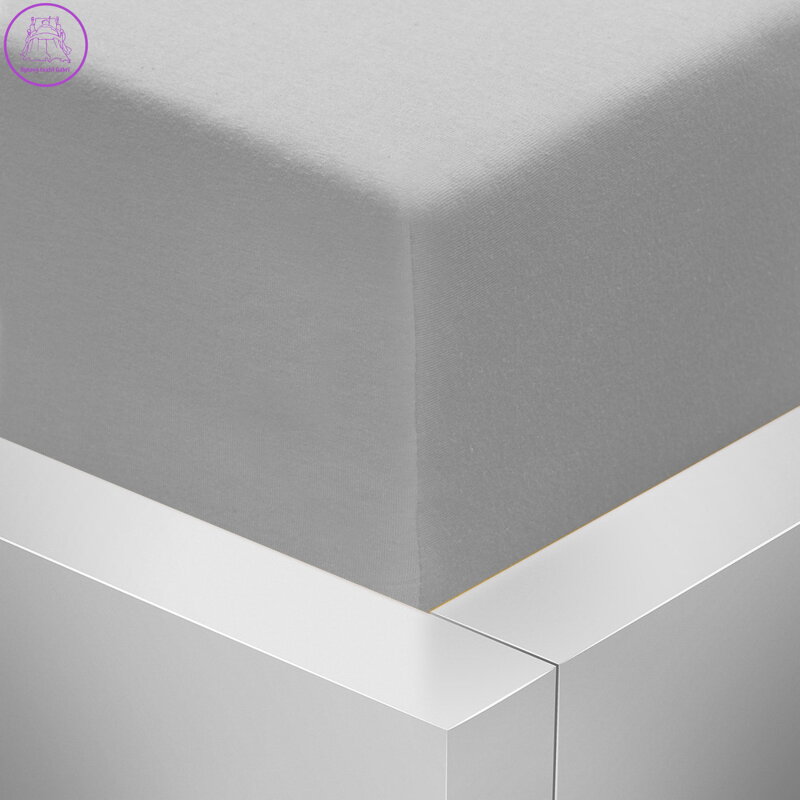 Jersey napínací prostěradlo s lycrou Stanex - světle šedé, 160 x 200