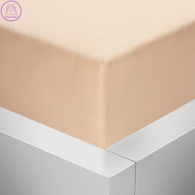 Jersey napínací prostěradlo s lycrou Stanex - lososové, 180 x 200