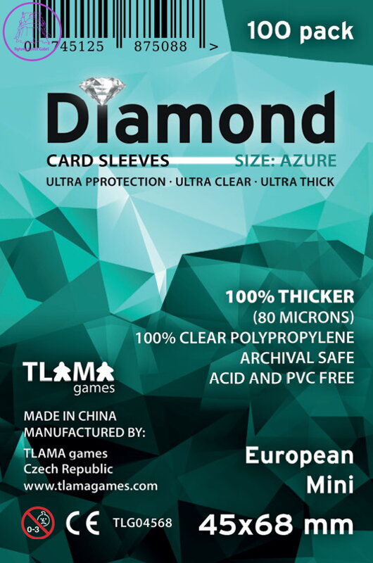 Obaly na karty Diamond Azure: European Mini (45x68 mm)  (80 mikronů, 100 ks)