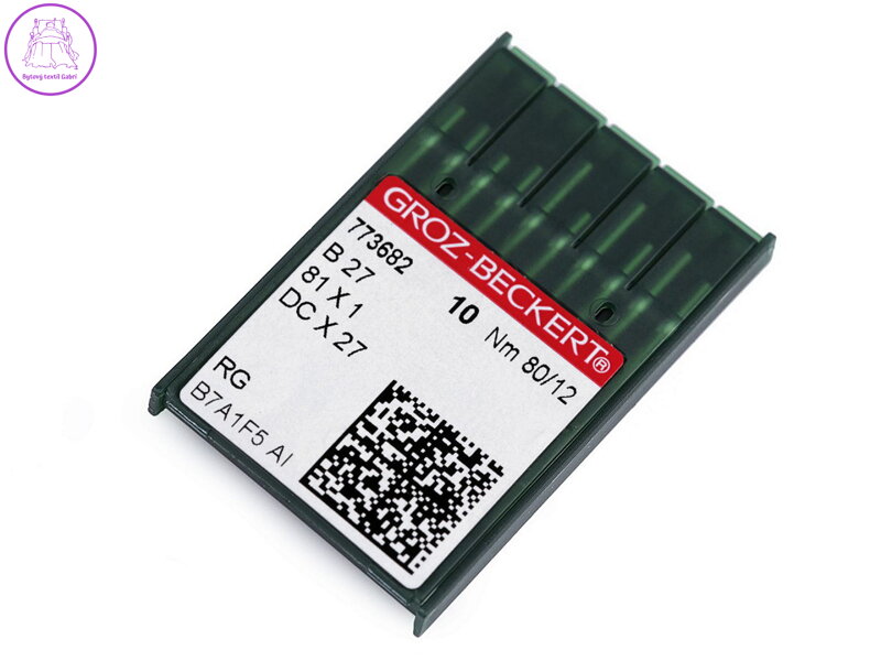 Strojové jehly Groz - Beckert B27 70; 80; 90 pro overlocky / na průmyslové šicí stroje Strojové jehly Groz - Beckert B27 70; 80; 90 pro overlocky / na průmyslové šicí stroje