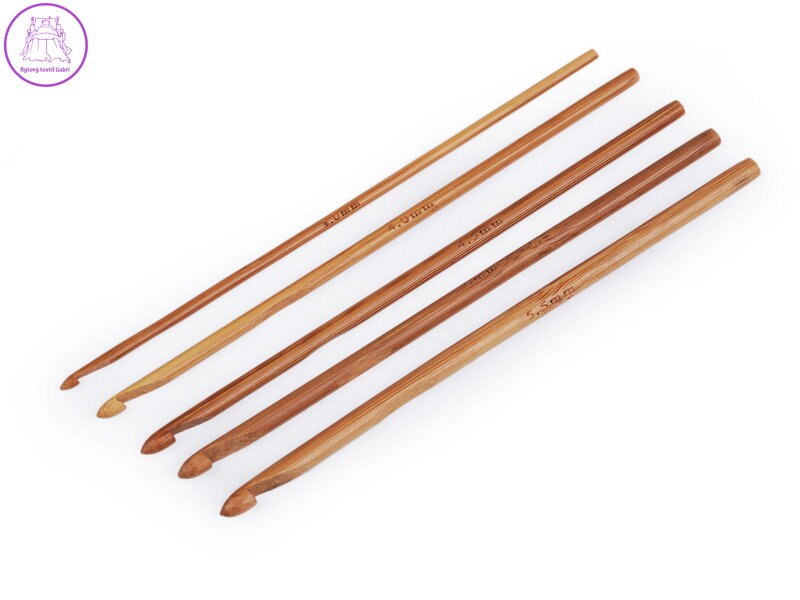 Bambusový háček na háčkování vel. 3; 4; 4,5; 5; 5,5