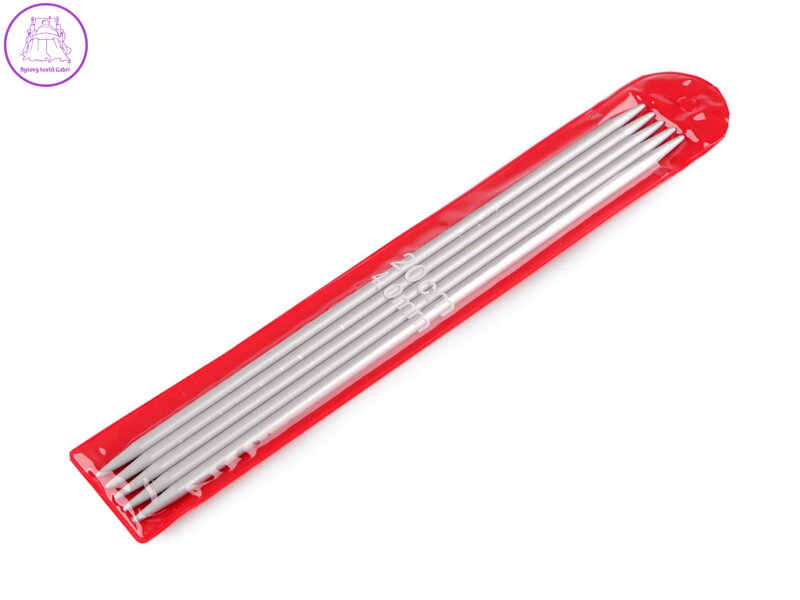 Ponožkové jehlice hliníkové č. 2; 2,5; 3; 3,5; 4; 4,5; 5