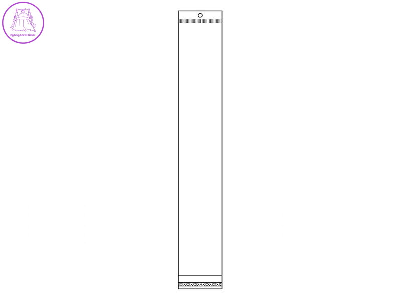 PP sáček s lepicí klopou a závěsem 7x45 cm PP sáček s lepicí klopou a závěsem 7x45 cm