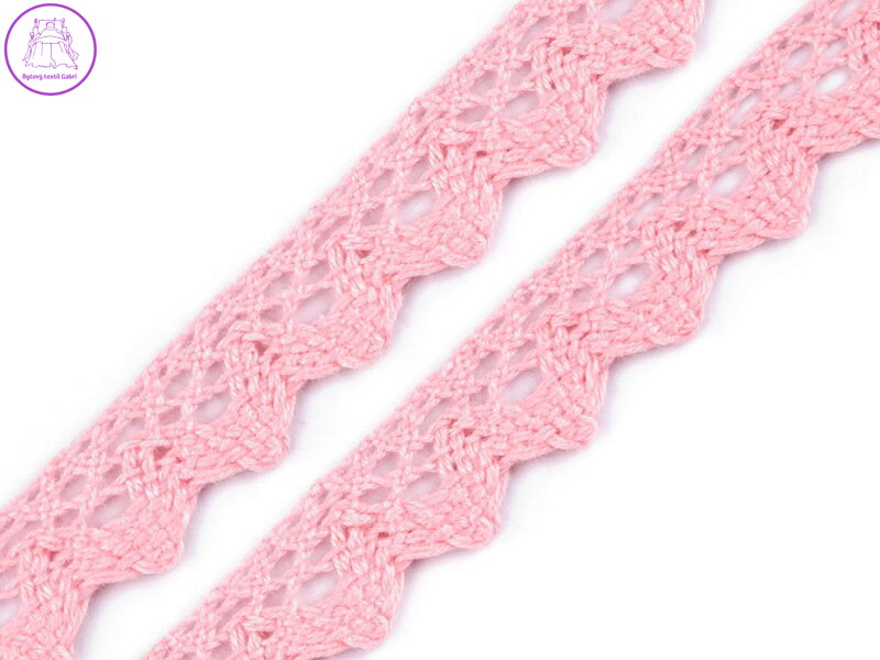 Bavlněná krajka šíře 15 mm paličkovaná