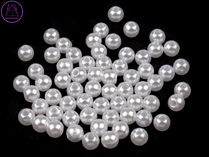 Plastové voskové korálky / perly Glance Ø5 mm
