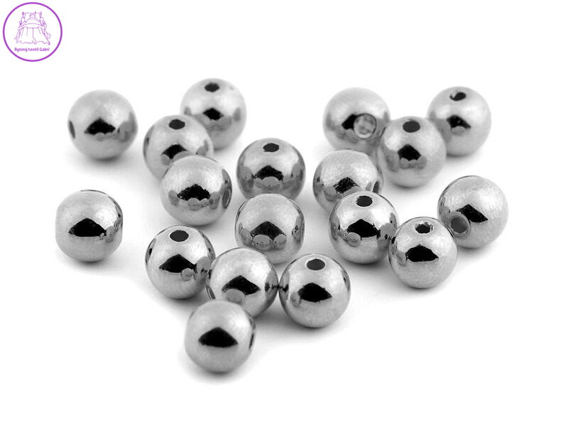 Plastové voskové korálky / perly Glance Metalic Ø8 mm