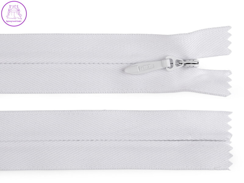 Spirálový zip skrytý No 5 délka 60 cm pevný Spirálový zip skrytý No 5 délka 60 cm pevný