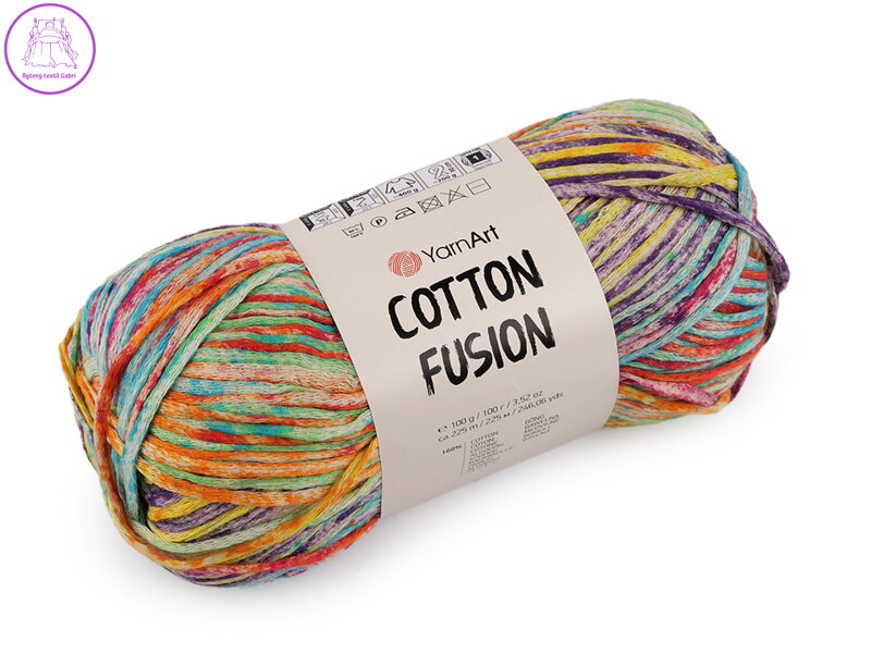 Bavlněná pletací příze Cotton Fusion 100 g Bavlněná pletací příze Cotton Fusion 100 g