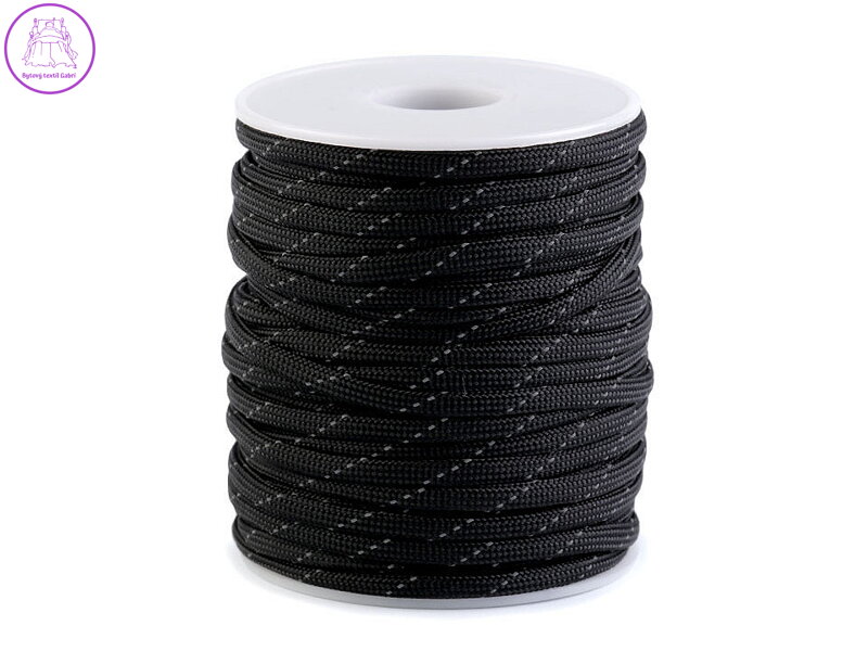 Padáková šňůra Ø4 mm s reflexní nití