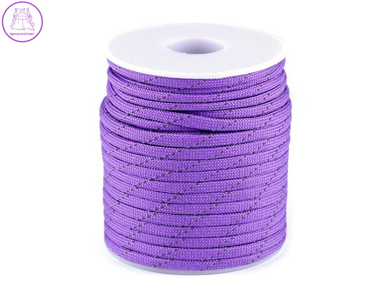 Padáková šňůra Ø4 mm s reflexní nití