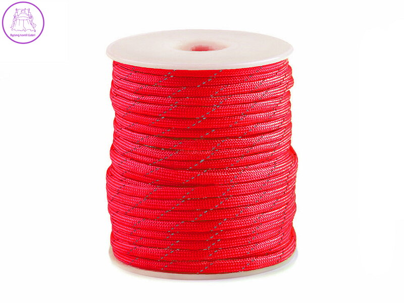 Padáková šňůra Ø4 mm s reflexní nití