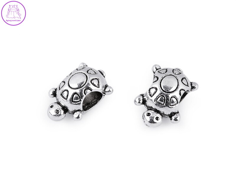 Kovový korálek želva 10x14 mm Kovový korálek želva 10x14 mm