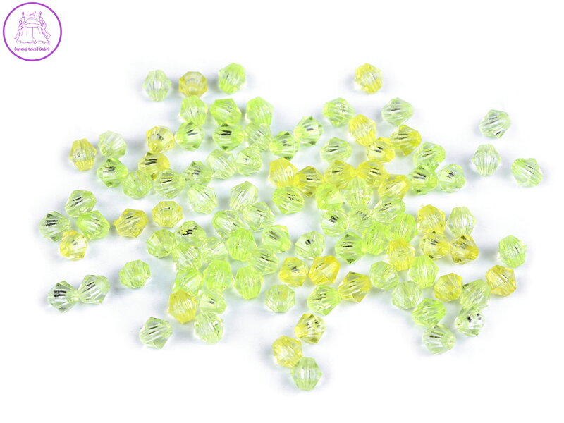 Plastové korálky cínovky / sluníčko 6x6 mm