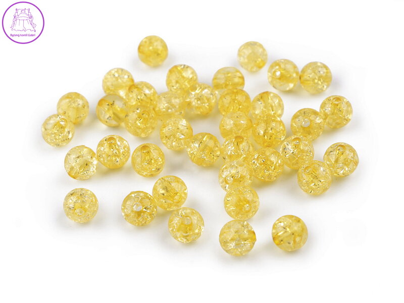 Plastové korálky kraklované Ø8 mm