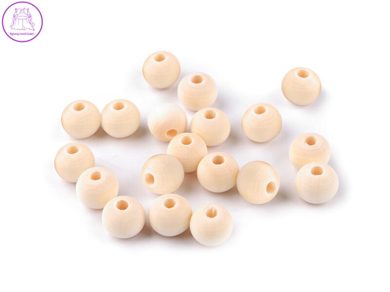 Dřevěné korálky nelakované Ø10 mm