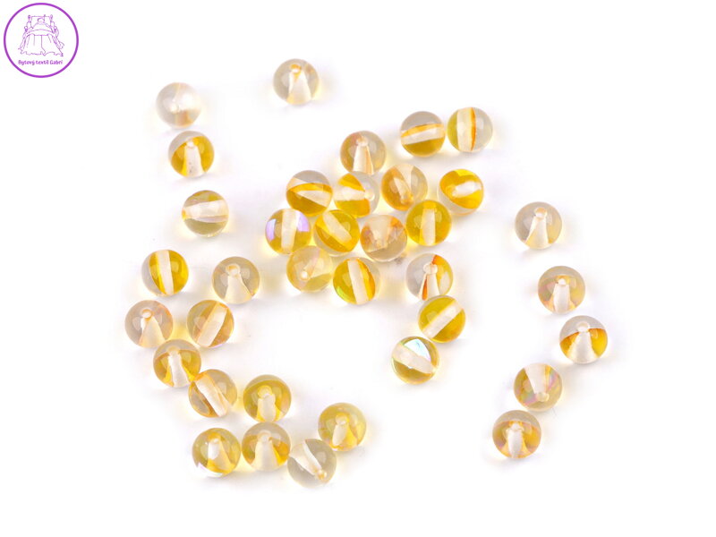 Skleněné korálky s AB efektem Ø6 mm