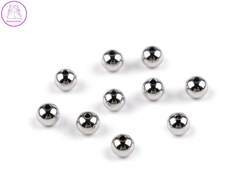 Korálky z nerezové oceli Ø6 mm Korálky z nerezové oceli Ø6 mm