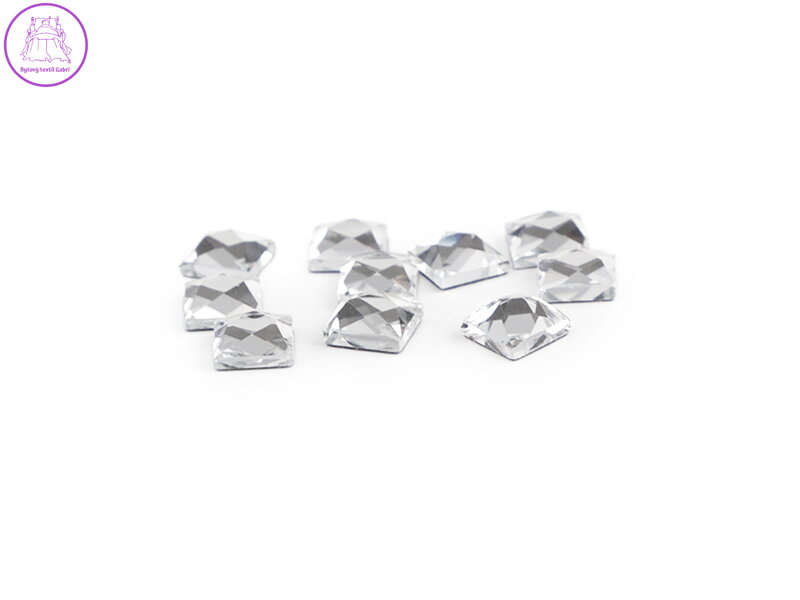 Nažehlovací kamínky hotfix čtvereček celoplošné broušení 4x4 mm