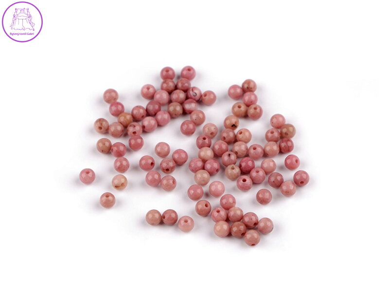Minerální korálky Rodonit Ø4 mm Minerální korálky Rodonit Ø4 mm