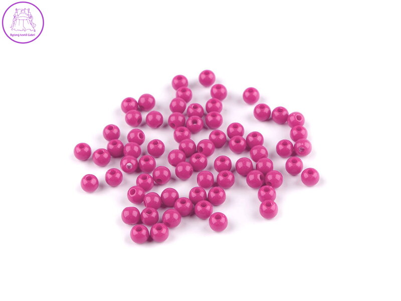 Plastové korálky Ø6 mm Plastové korálky Ø6 mm