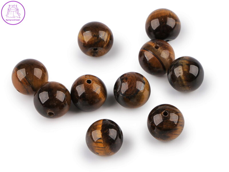 Tygří oko, minerální korálky Ø10 mm