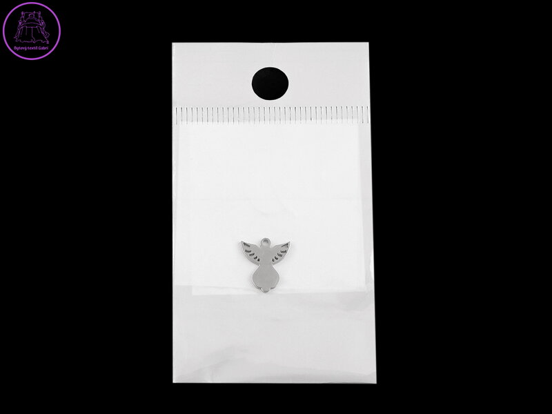 Přívěsek z nerezové oceli anděl 11x12 mm