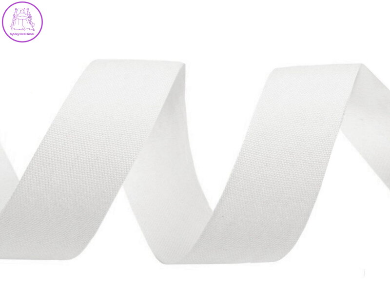 Bavlněná stuha / plátnovka šíře 20 mm jednobarevná