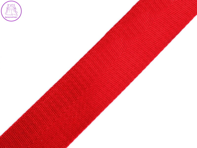 Hladký oboustranný popruh s leskem šíře 38 mm Hladký oboustranný popruh s leskem šíře 38 mm