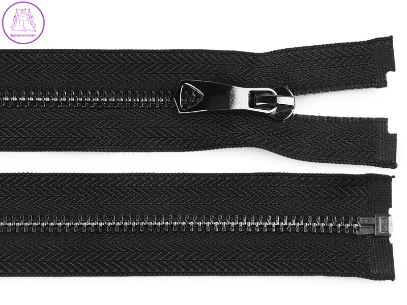 Kovový zip No 5 délka 75 cm s ozdobným jezdcem Kovový zip No 5 délka 75 cm s ozdobným jezdcem