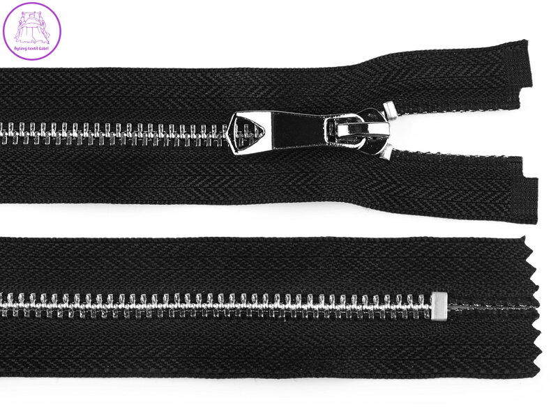 Kovový zip No 5 délka 18 cm s ozdobným jezdcem Kovový zip No 5 délka 18 cm s ozdobným jezdcem