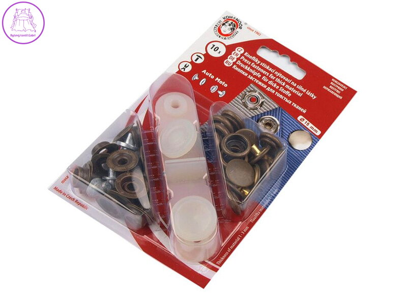 Kovové druky Ø15 mm staromosaz Kovové druky Ø15 mm staromosaz