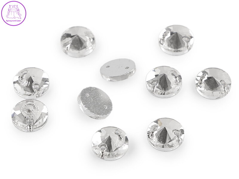 Broušené kamínky našívací Ø10 mm Broušené kamínky našívací Ø10 mm