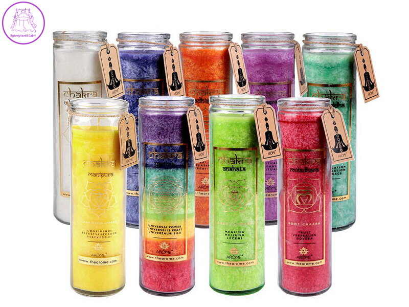 Vonná čakrová svíčka ve skle velká 320 g