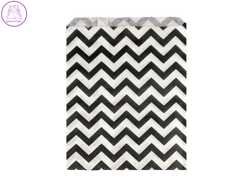 Papírový sáček chevron, puntík 13x17 cm Papírový sáček chevron, puntík 13x17 cm