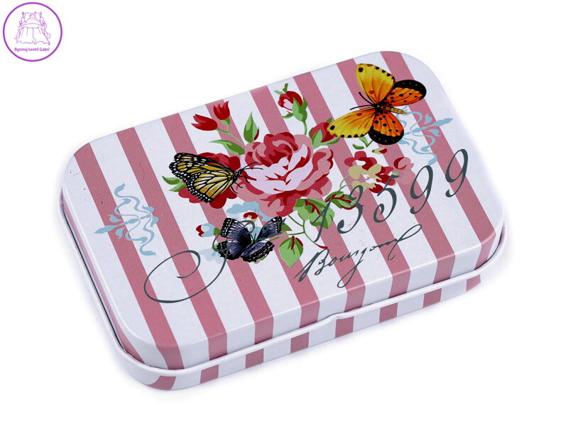 Plechová krabička květy růže