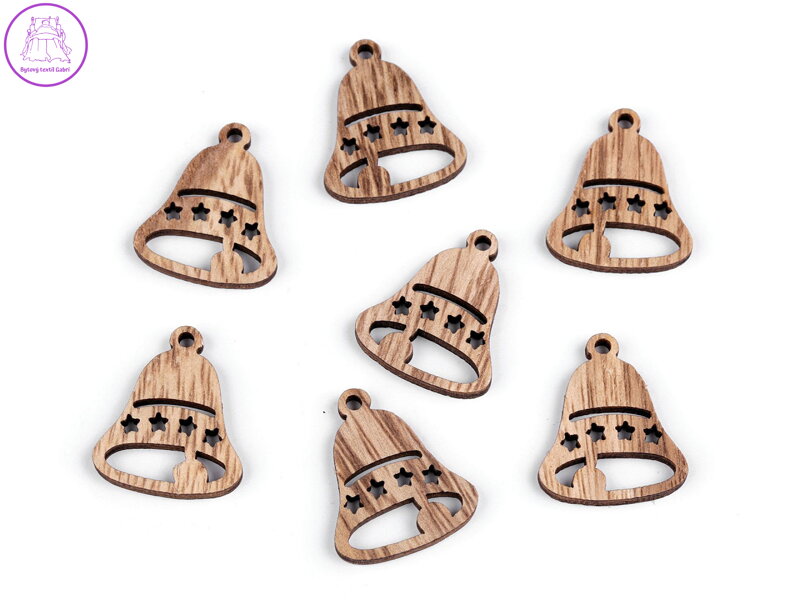 Dřevěná vločka, hvězda, zvonek