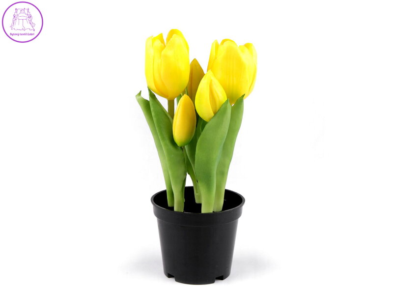 Umělé tulipány v květináči