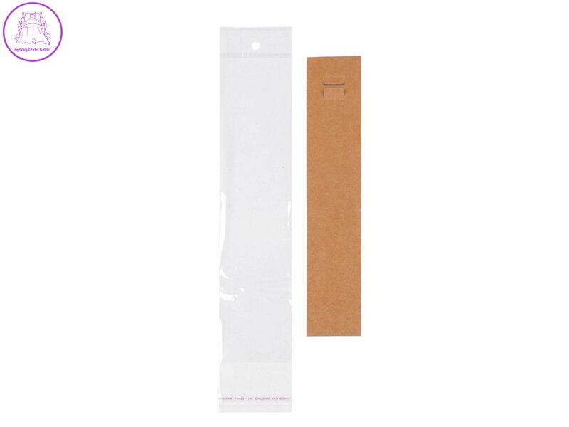 Karta na bižuterii s visačkou a sáčkem 40x220 mm