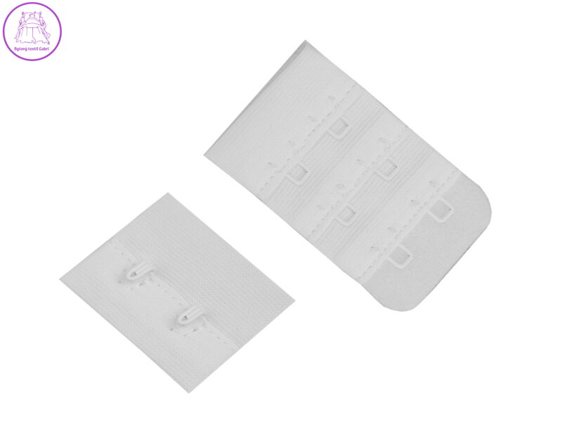Zapínání na podprsenky, plyš šíře 32 mm dvouřadé Zapínání na podprsenky, plyš šíře 32 mm dvouřadé