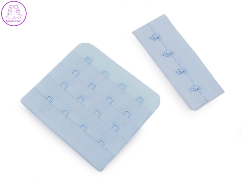 Zapínání na podprsenky, plyš šíře 70 mm čtyřřadé