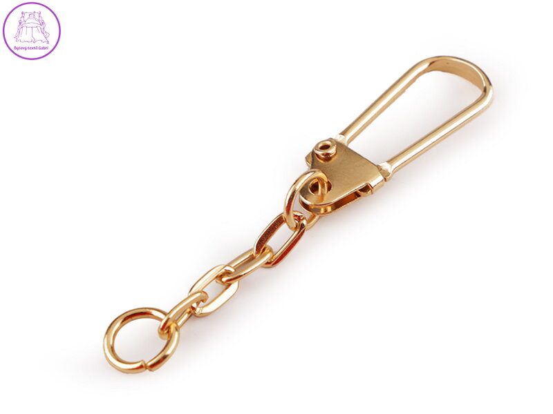 Kovová karabina s řetízkem