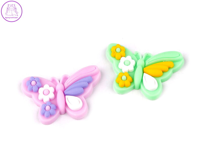 Silikonový motýl 3D k nalepení mix barev