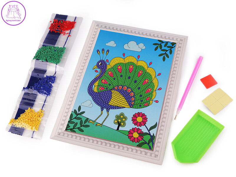 Diamantové malování, kreativní sada 17,5x23,5 cm