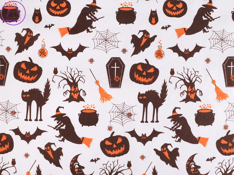 Bavlněná látka / plátno Halloween Bavlněná látka / plátno Halloween
