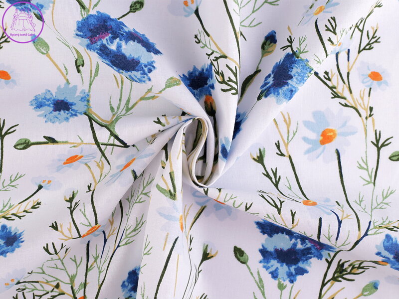 Bavlněná látka / plátno květy