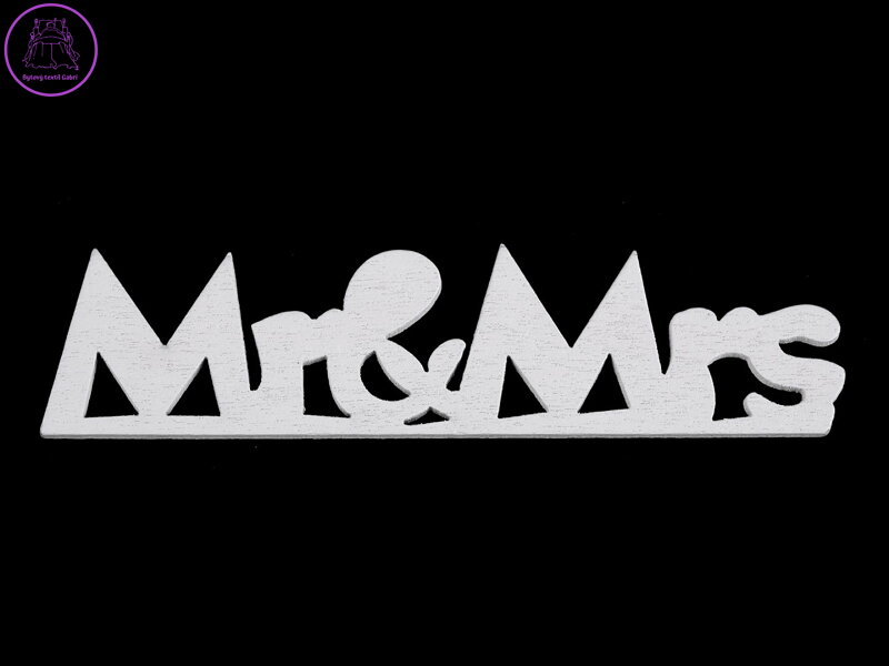Svatební dřevěný nápis Mr&Mrs