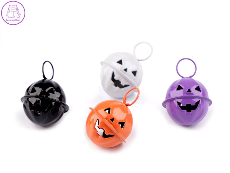 Rolnička dýně halloween Ø24 mm s kroužkem Rolnička dýně halloween Ø24 mm s kroužkem