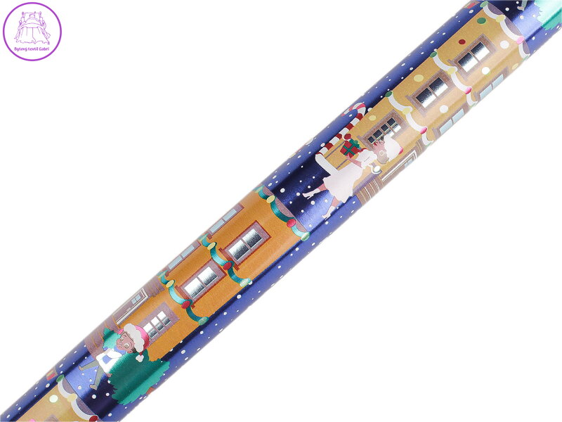 Balicí papír vánoční s glitry 0,7x2 m