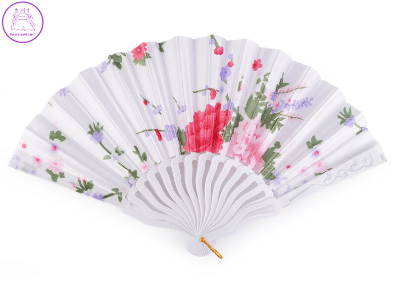 Vějíř textilní květy