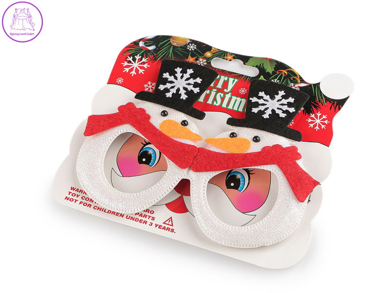 Vánoční párty / karnevalové brýle Santa, sněhulák Vánoční párty / karnevalové brýle Santa, sněhulák